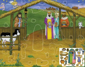 sticker nativity advent