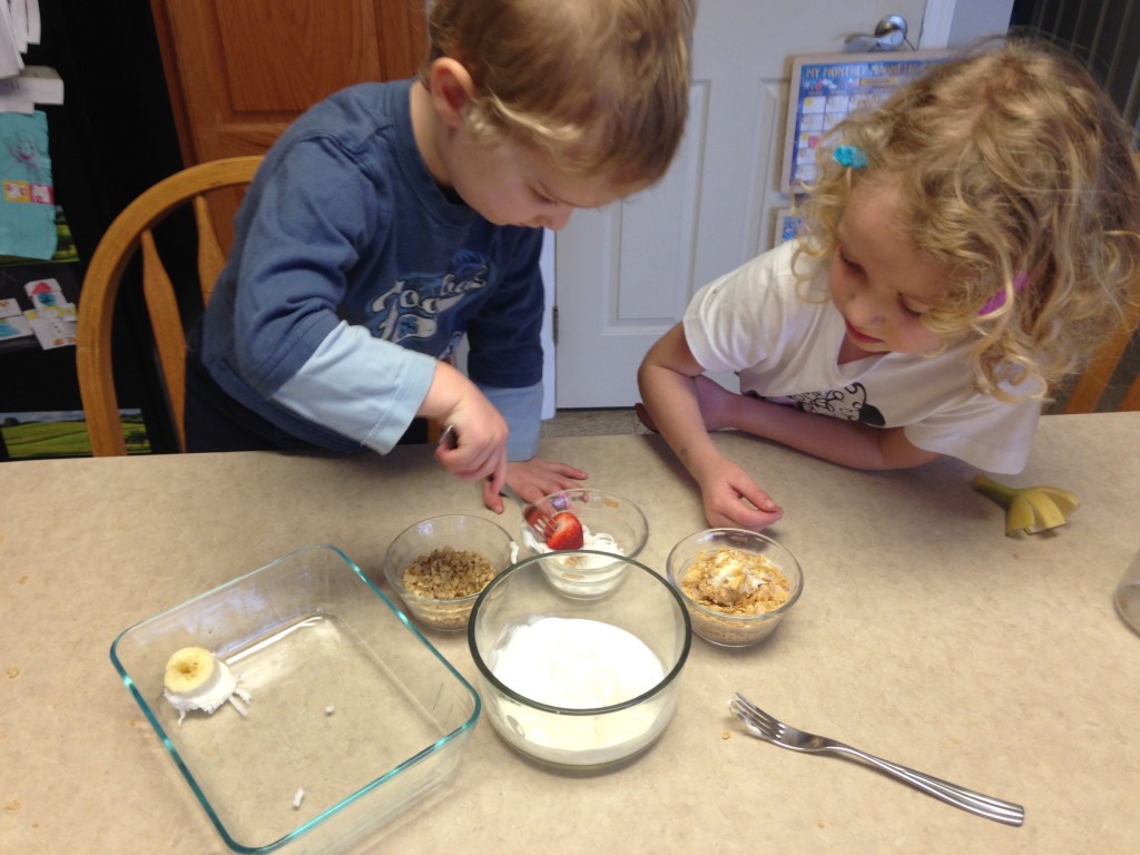 frozen yogurt bites - dipping fruit