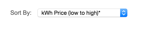 kWh price sort low to high ppl electric suppliers