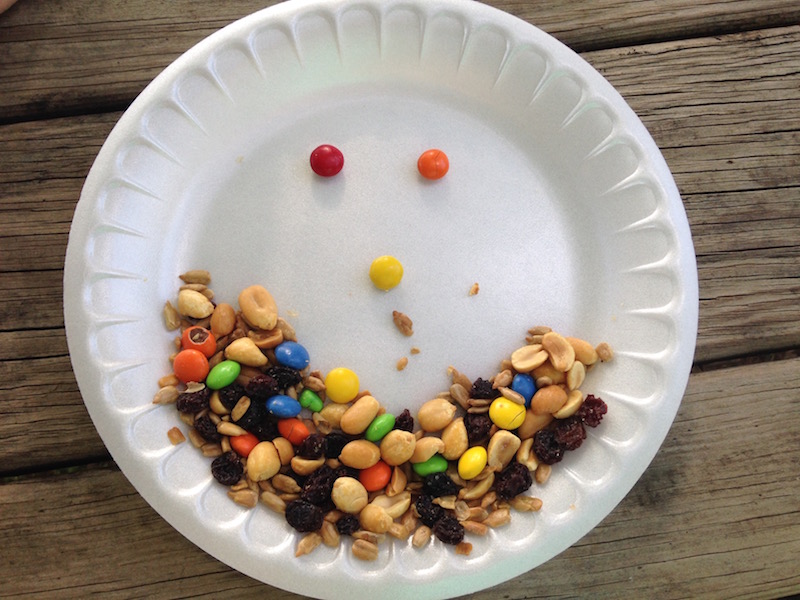 smiley face camping kids snacks