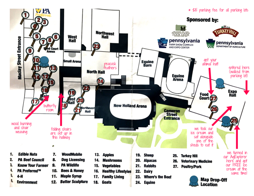 Download PA Farm Show Map Frugal Lancaster